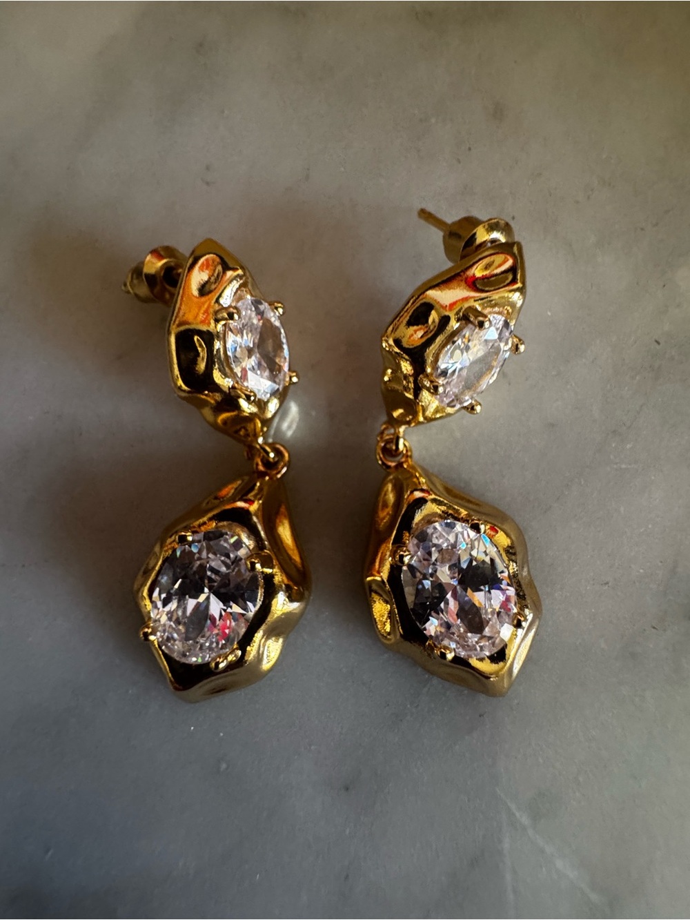 Gold-Tone Crystal Drop Earrings - Women Jewelry
